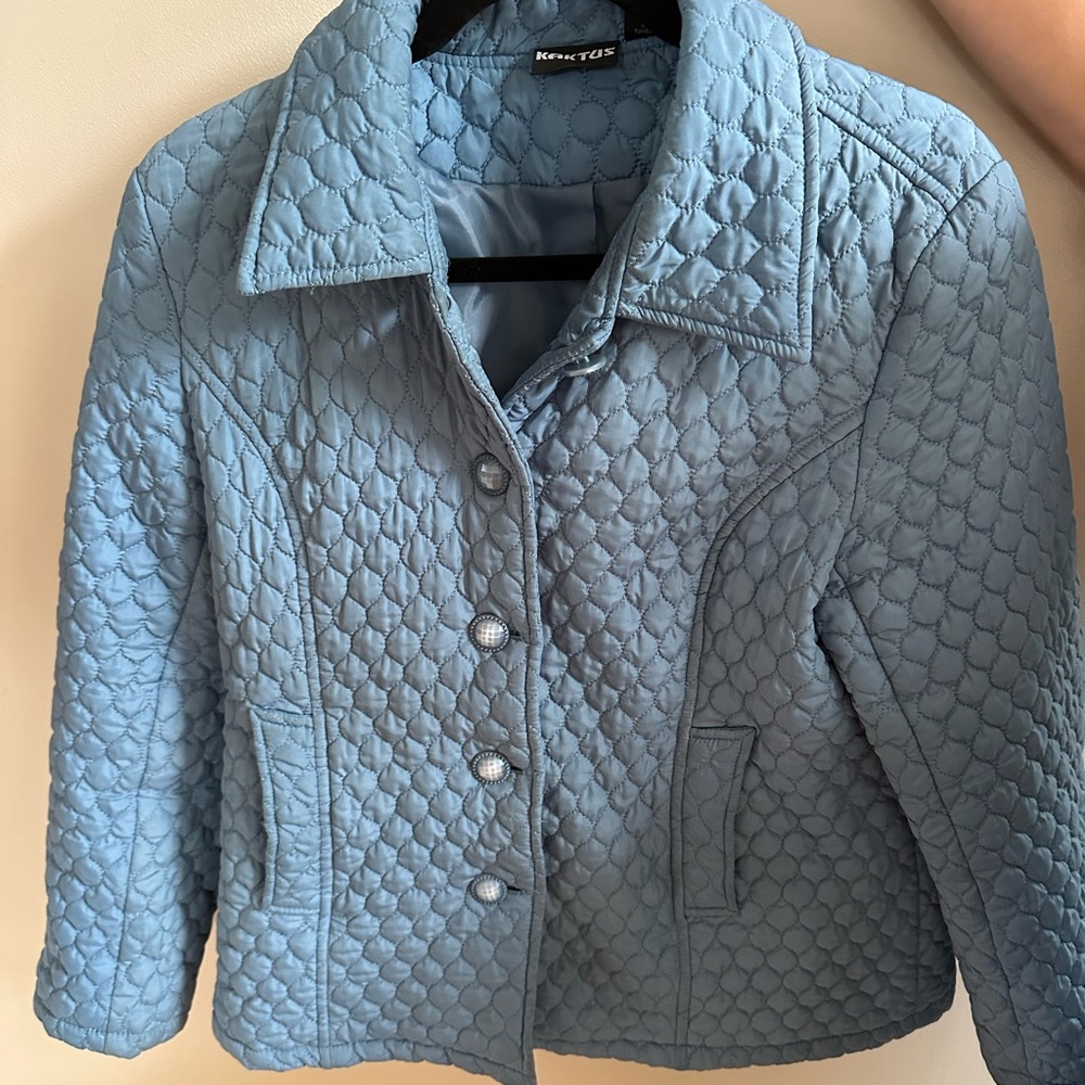 Blue Quilted Women's Jacket Size Medium by Kaktus